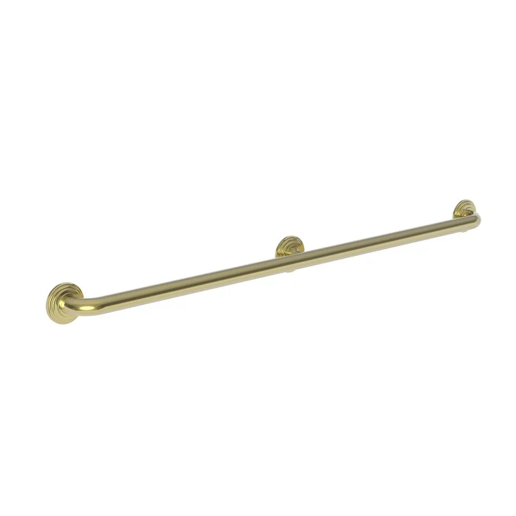 Grab Bar Astor 42 Inch 3 Post Round Plate Polished Chrome ADA Wall Mount Brass - Frankwebs