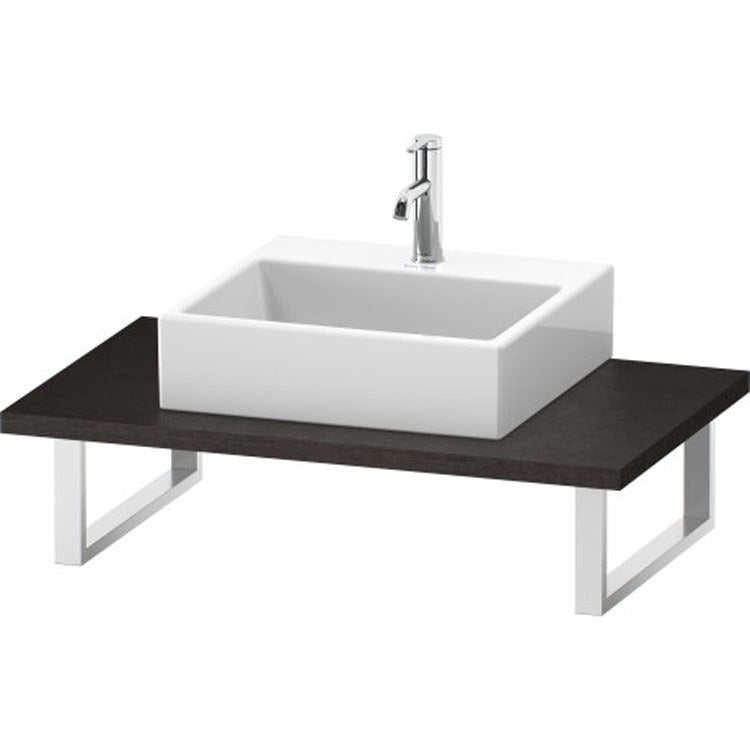 Lavatory Console L-Cube Brushed Oak Single Basin 31-1/2 x 21-5/8 Inch 1-1/8 Inch - Frankwebs