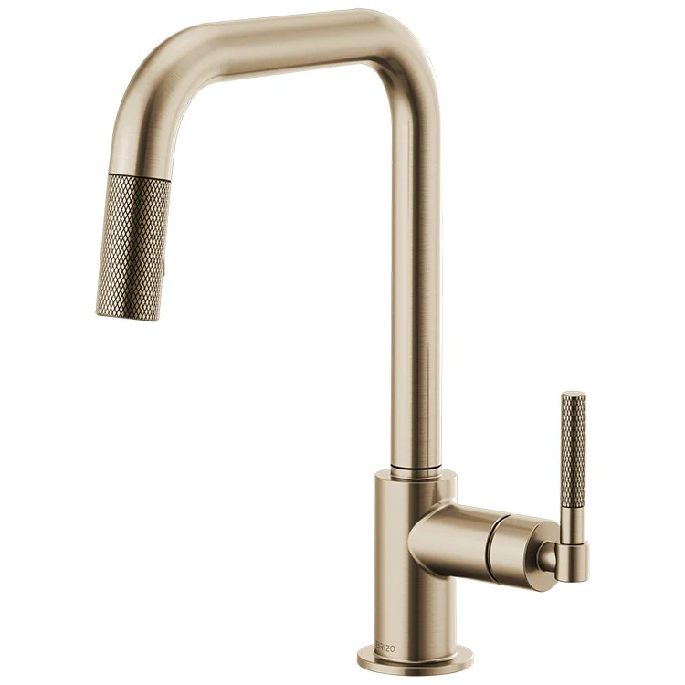 Litze Single Handle Pull Down Faucet with Square Spout/Knurled Handle - Frankwebs