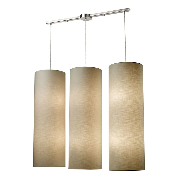 Fabric Cylinder Twelve-Light LED Pendant - Frankwebs
