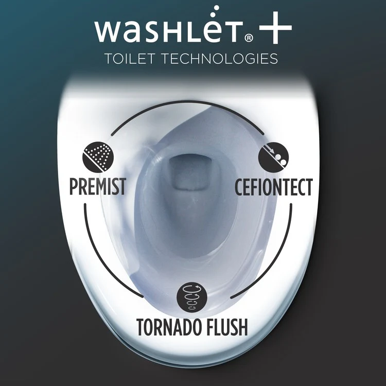 Toilet Drake 2 Pieces Cotton Elongated 29-1/2 Inch 1.28 Gallons per Flush Left Hand Chrome Washlet+ C2 - Frankwebs