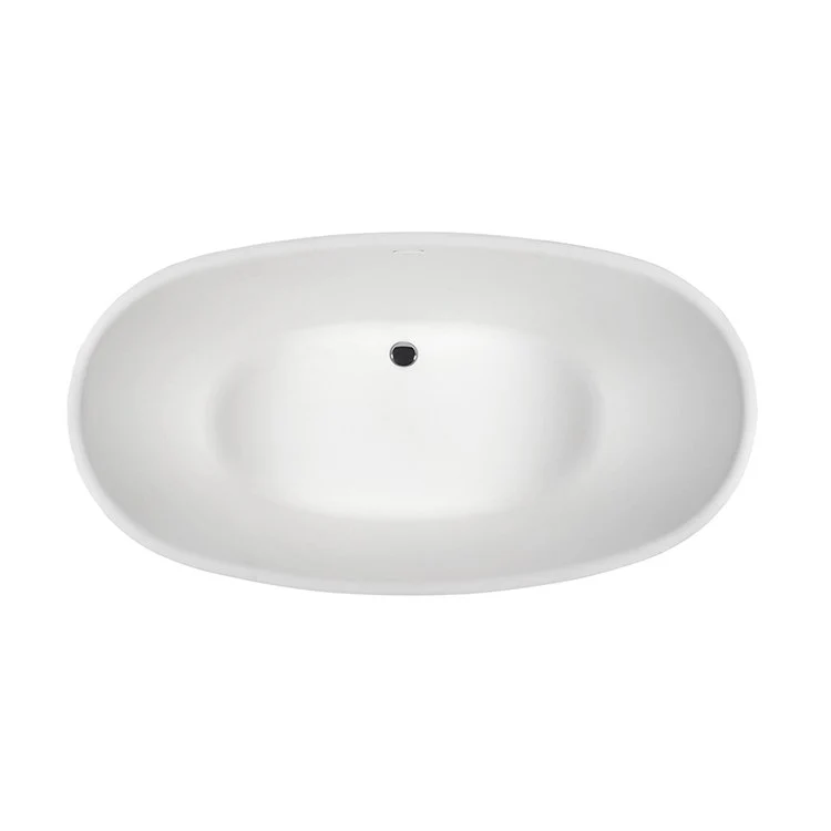 Soaking Tub Mallory 66 x 35.25 Inch Freestanding Center Biscuit Matte Sculpturestone 79 Gallons 22-3/4 Inch - Frankwebs