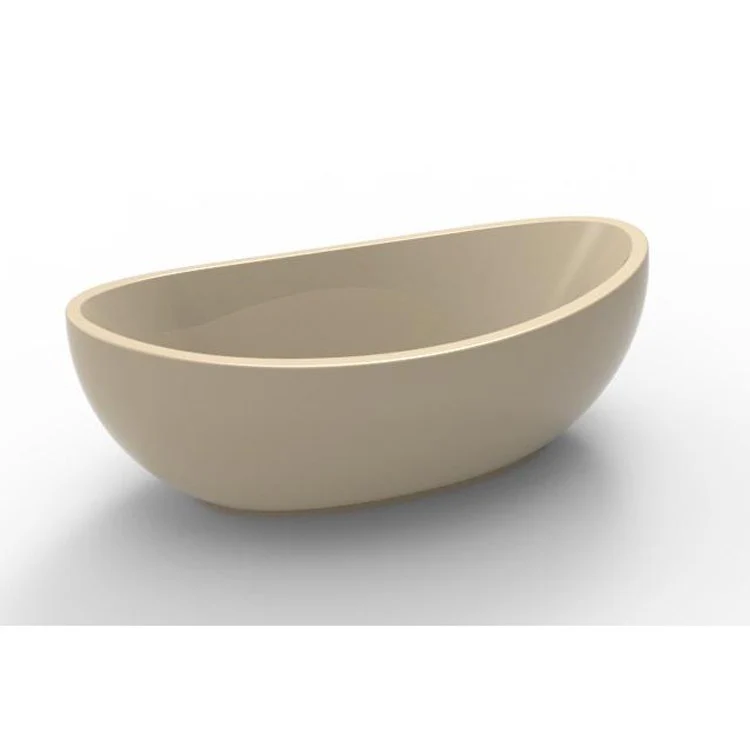 Soaking Tub Designer Collection Picasso 72 x 40 Inch Freestanding Tub Only End Bone Acrylic - Frankwebs