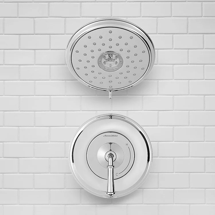 Delancey Pressure Balance Shower Valve Trim with Cartridge and Water-Saving Shower Head - Frankwebs