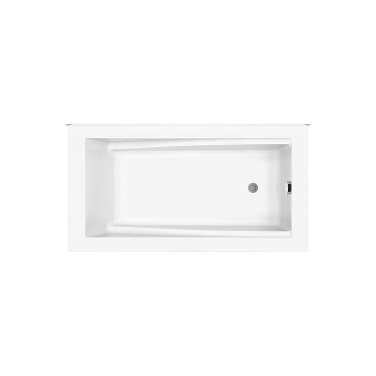 Soaking Tub Modulr 59-5/8 x 31-7/8 x 23 Inch Wall Mount Right White Acrylic - Frankwebs