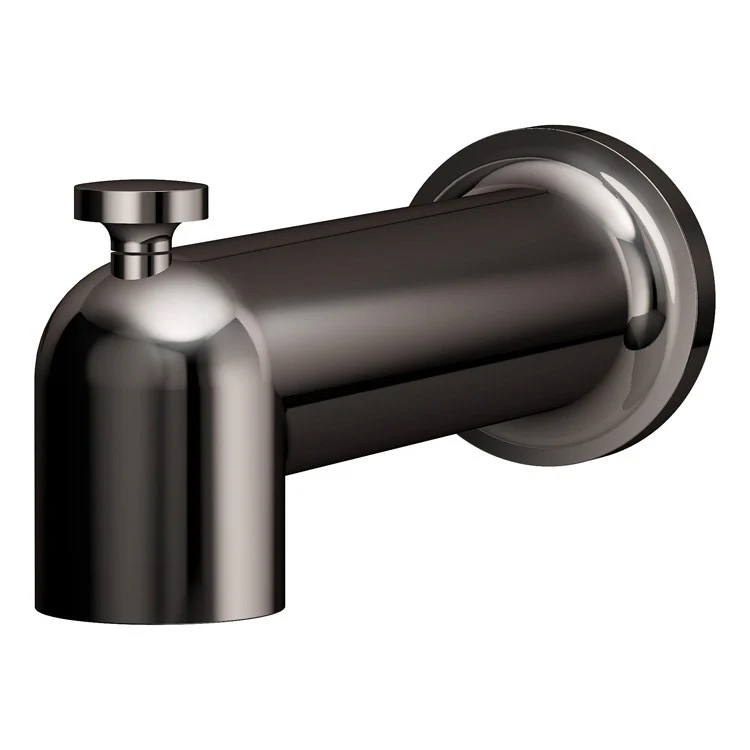 Tub Spout Museo Pull Up with Diverter Polished Graphite 7-3/8 Inch 4.5 Gallons per Minute Brass - Frankwebs