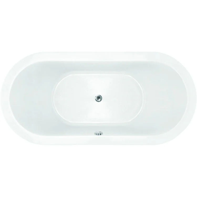 Soaking Tub Ston Collection Emerald 65 x 36 Inch Drop-In Tub Only Center Almond Hydroluxe SS - Frankwebs