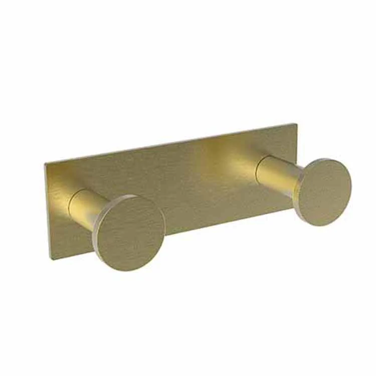Robe Hook Metro Double Satin Nickel PVD 2-1/5 Inch 2-2/7 Inch Wall Mount Brass - Frankwebs