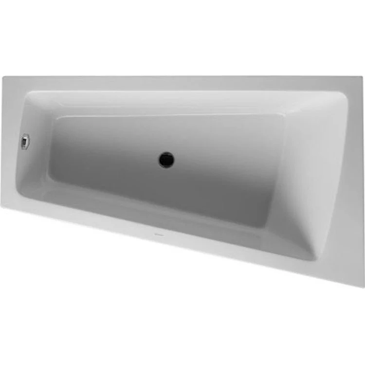 Soaking Tub Paiova with 1 Backrest Slope Right Center Drain White Acrylic - Frankwebs