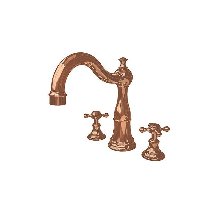 Roman Tub Trim Victoria Deck Mount 2 Cross Satin Bronze PVD ADA 8 to 20 Inch Spread - Frankwebs