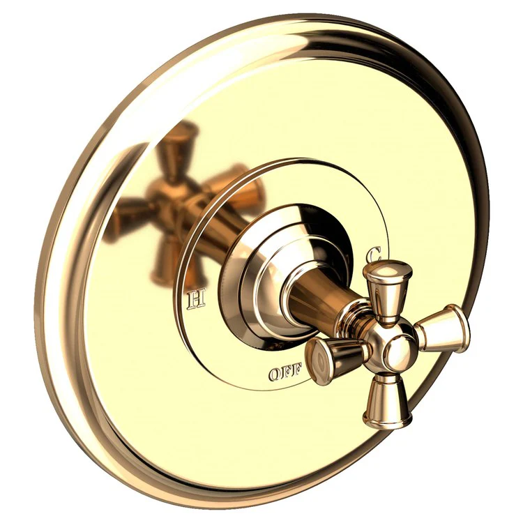 Pressure Balance Valve Trim Aylesbury Round 1 Cross Antique Copper ADA Depth 4 Inch - Frankwebs