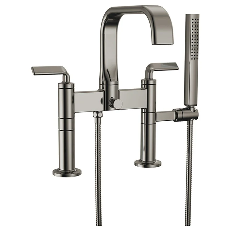 Tub Filler Trim Allaria 2 Twist Lever Brilliance Luxe Nickel ADA 8 Inch Spread 11.0 Gallons per Minute - Frankwebs