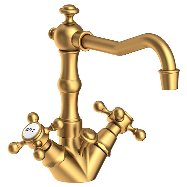 Lavatory Faucet Chesterfield 2 Cross ADA Antique Brass 1.2 Gallons per Minute Brass Spout Height 5-1/4 Inch - Frankwebs