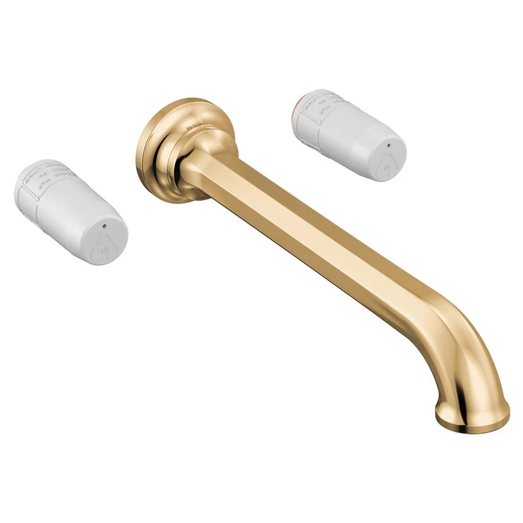 Tub Filler Trim Beauclere Two Handle Wall Mount Less Handles Brilliance Black Onyx ADA 8 Inch Spread 9.3 Gallons per Minute - Frankwebs