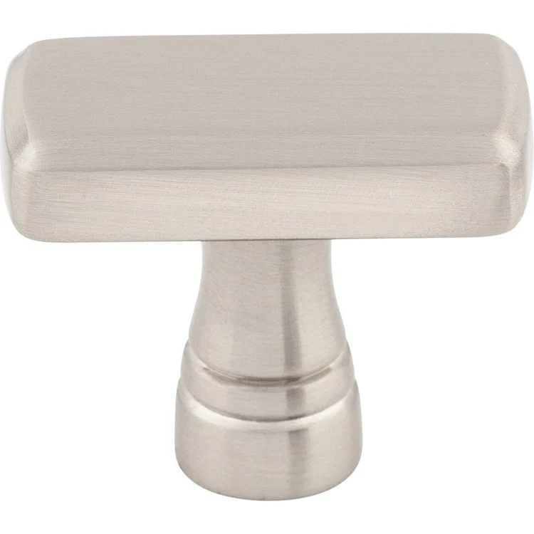 Knob Devon Kingsbridge Rectangle for Decorative Hardware Brushed Satin Nickel Zinc Alloy 1-3/8 Inch 1-1/8 Inch - Frankwebs