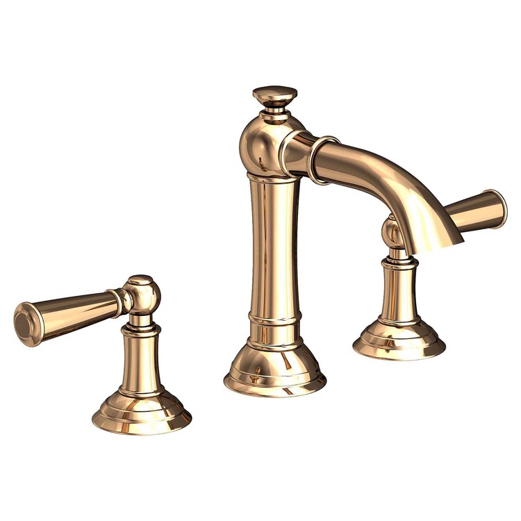 Lavatory Faucet Aylesbury Widespread 8 to 20 Inch Spread 2 Lever ADA Satin Gold PVD 1.2 Gallons per Minute Brass Spout Height 4-3/16 Inch - Frankwebs