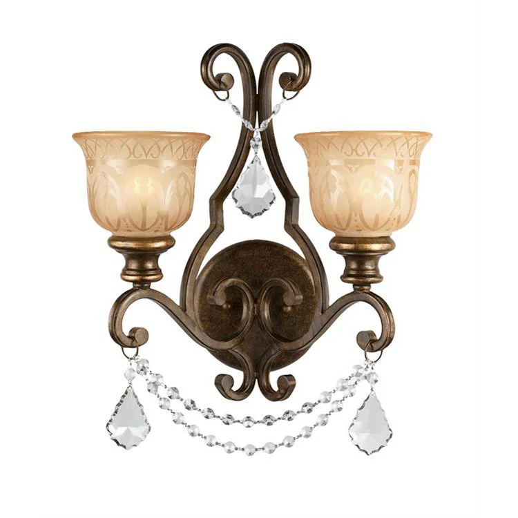 Norwalk Two-Light Swarovski Strass Wall Sconce - Frankwebs