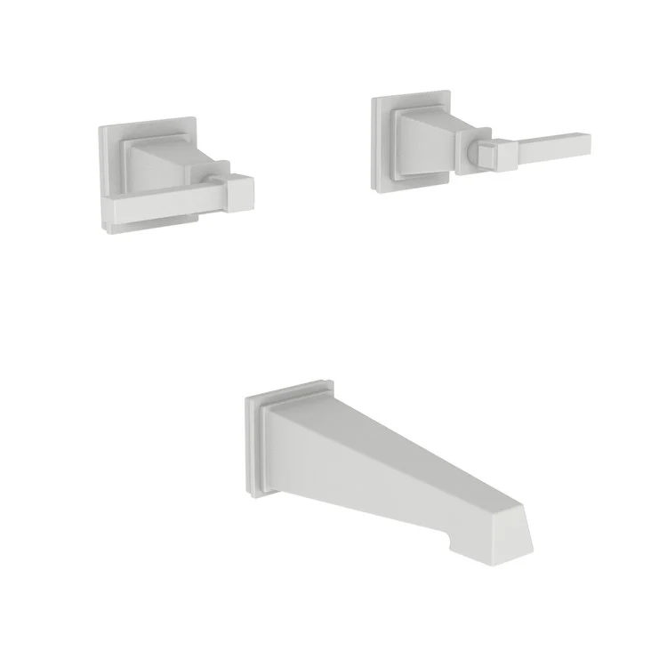 Tub Filler Trim Malvina Wall Mount 2 Lever Polished Chrome ADA 7-7/8 Inch Spread - Frankwebs