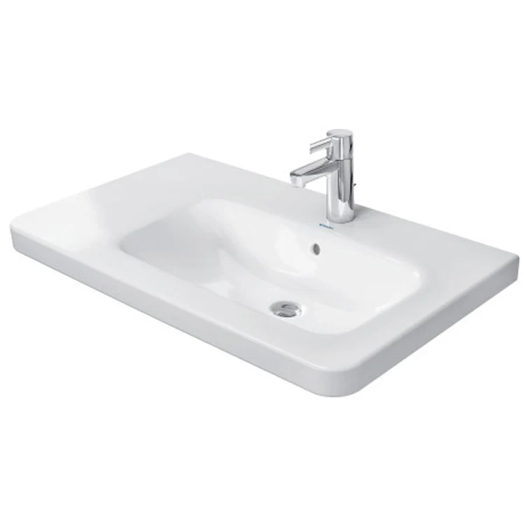 Lavatory Sink DuraStyle Wall Mount Right with Overflow 18-7/8 x 31-1/2 Inch 7-7/8 Inch Spread Rectangle White 3 Hole - Frankwebs