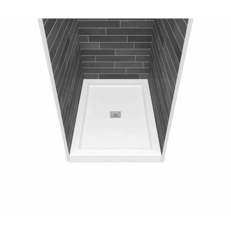 Shower Base B3 Alcove Deep Square Drain White 48 x 34 Inch Acrylic - Frankwebs