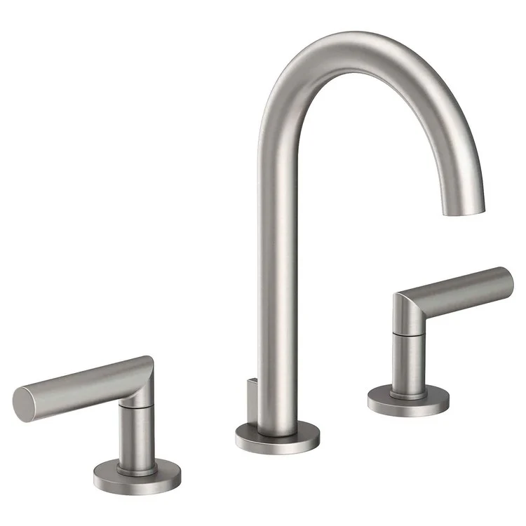 Lavatory Faucet Pavani Widespread 8 to 20 Inch Spread 2 Lever ADA Midnight Chrome 1.2 Gallons per Minute Brass Spout Height 6-1/8 Inch - Frankwebs