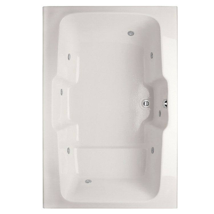 Combination Tub Designer Collection Victoria 73 x 48 x 24 Inch Drop-In Center Drain Bone Rectangle - Frankwebs