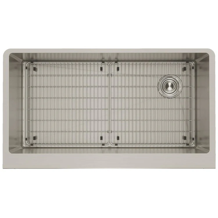 Kitchen Sink Crosstown 36 x 20.25 Inch Single Bowl with Basin Rack Polished Satin Farmhouse - Frankwebs