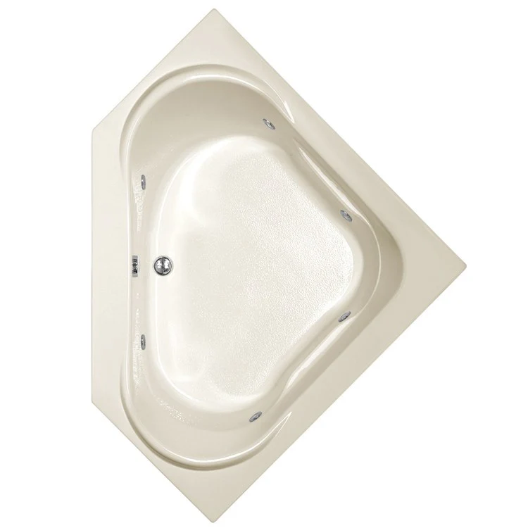 Combination Tub Designer Collection Clarissa 55 x 55 x 21 Inch with Sloping Headrest Bone Corner - Frankwebs