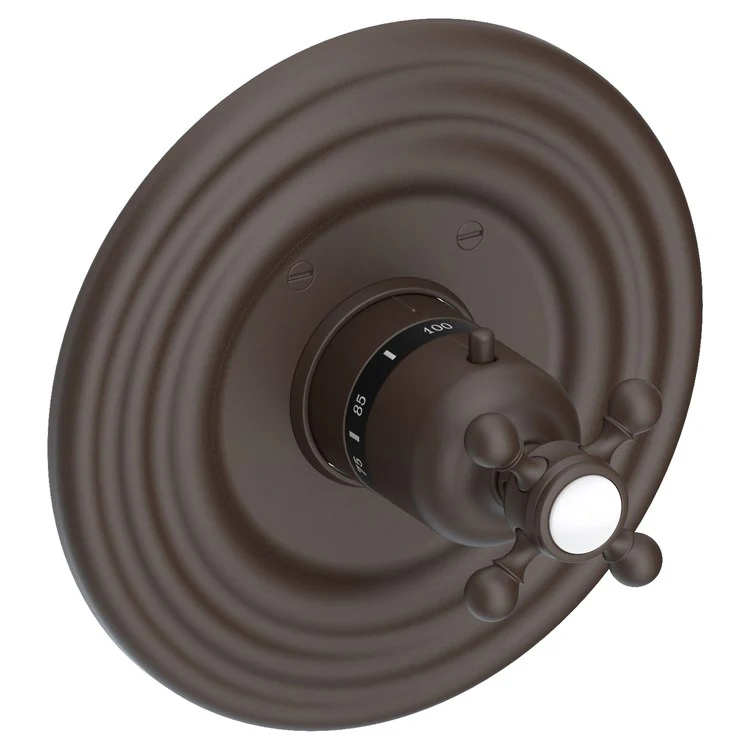 Astor Round Thermostatic Valve Trim with Cross Handle - Frankwebs