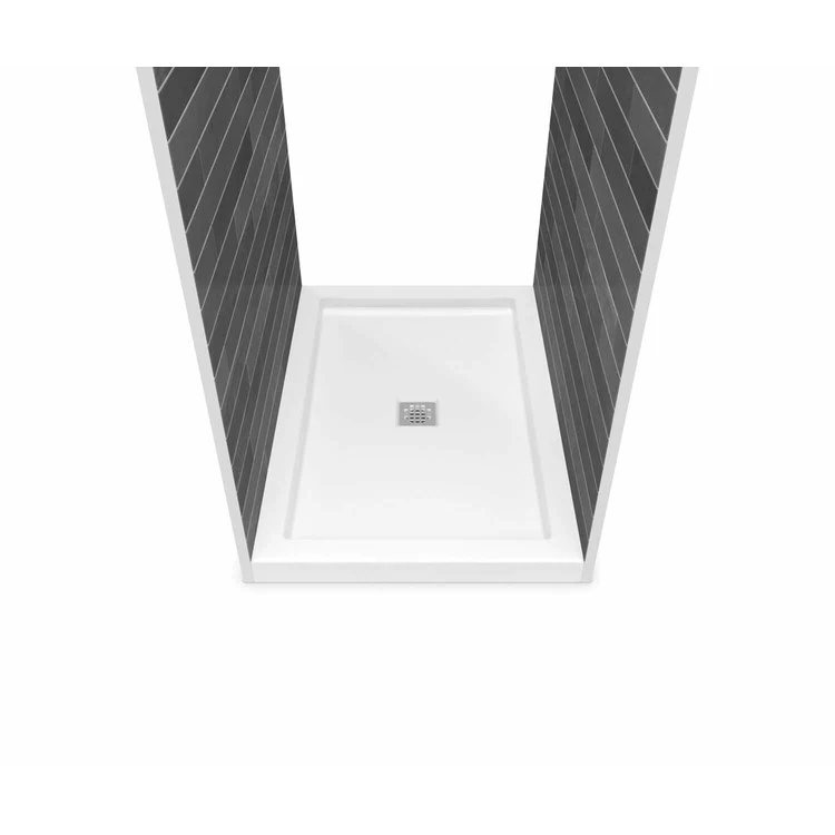 Shower Base B3 Tunnel Square Drain White 48 x 34 Inch Acrylic - Frankwebs