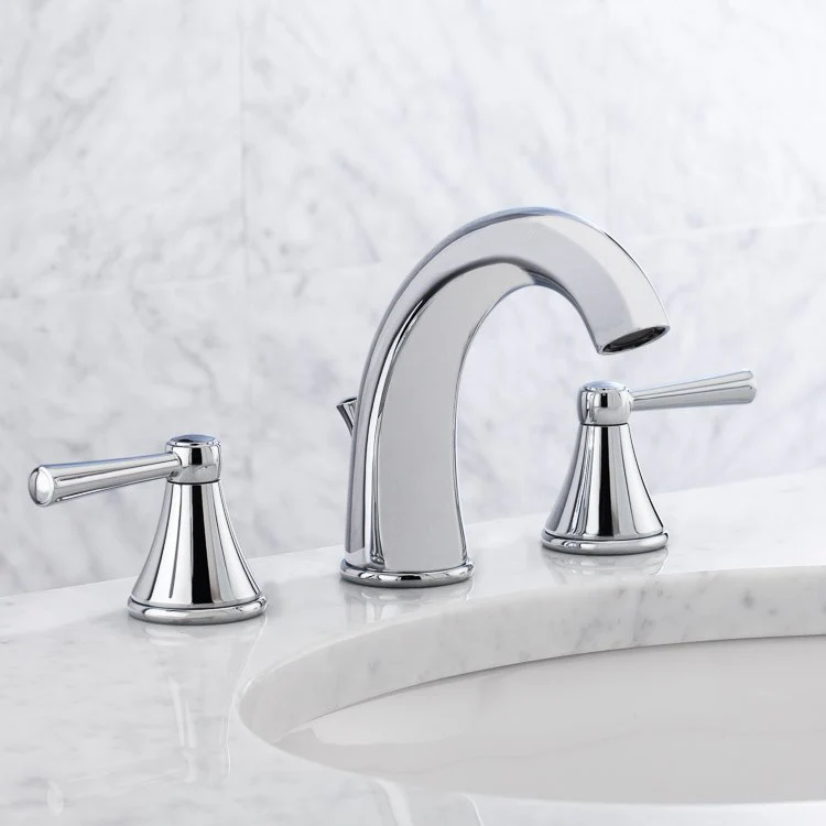 Silas Two Handle Widespread Bathroom Faucet with Drain - Frankwebs