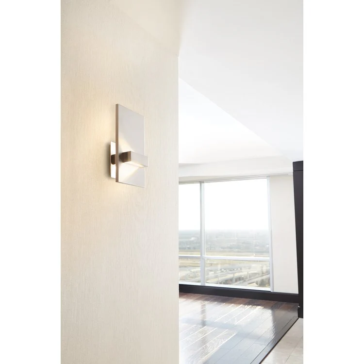 Vela Two-Light Wall Sconce - Satin Nickel - Frankwebs