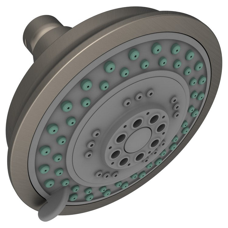 Showerhead Newport Bath 3 Function Antique Brass 4-2/7 Inch 1.8 Gallons per Minute Spray/Rain/Massage - Frankwebs