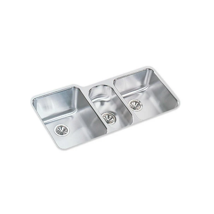 Kitchen Sink Lustertone Classic 40 x 20.5 Inch Triple Bowl Kit Lustrous Satin Undermount - Frankwebs