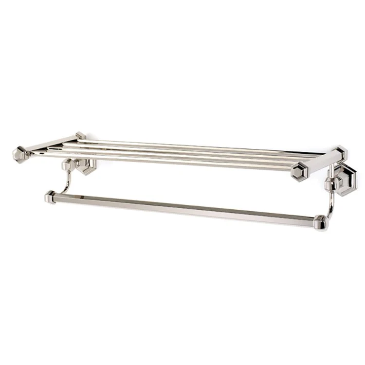 Towel Rack Nicole Bath Polished Chrome 24 Inch Brass 9-3/8 Inch Concealed Wall Mount - Frankwebs