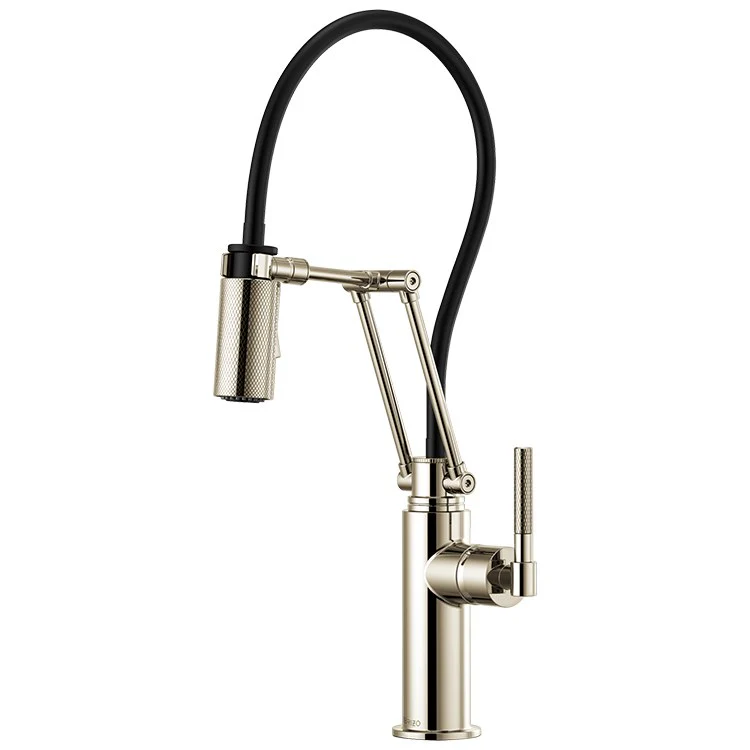Litze Single Handle Articulating Pull Down Kitchen Faucet with Knurled Handle - Frankwebs