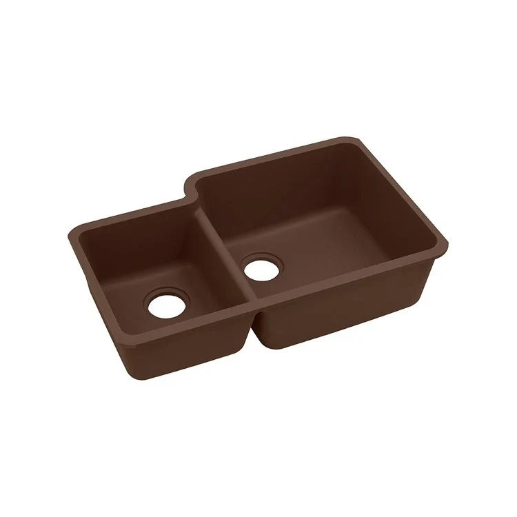 Kitchen Sink Quartz Classic 33 x 20.5 Inch Double Bowl Offset Mocha Undermount 9 Inch - Frankwebs