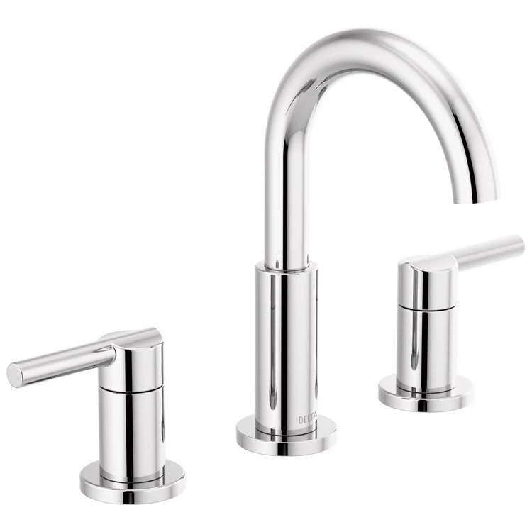 Lavatory Faucet Nicoli Widespread 6-16 Inch Spread 2 Lever ADA WaterSense Chrome 1.2 Gallons per Minute 8-5/8 Inch - Frankwebs