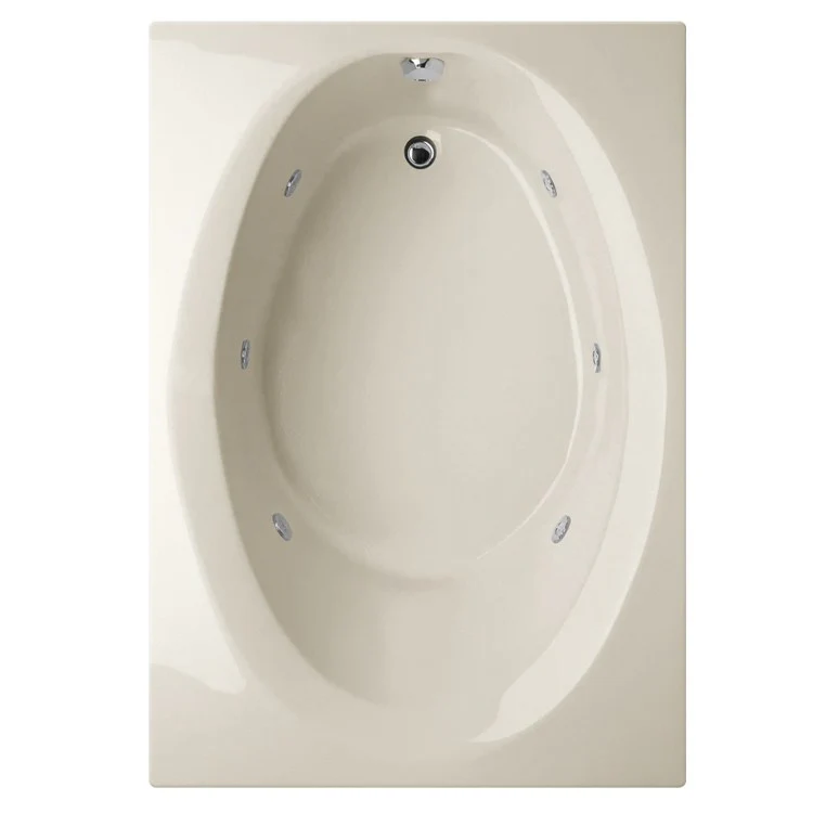 Whirlpool Tub Designer Collection Ovation 66 x 42 x 21 Inch Drop-In End Drain Biscuit Rectangle - Frankwebs