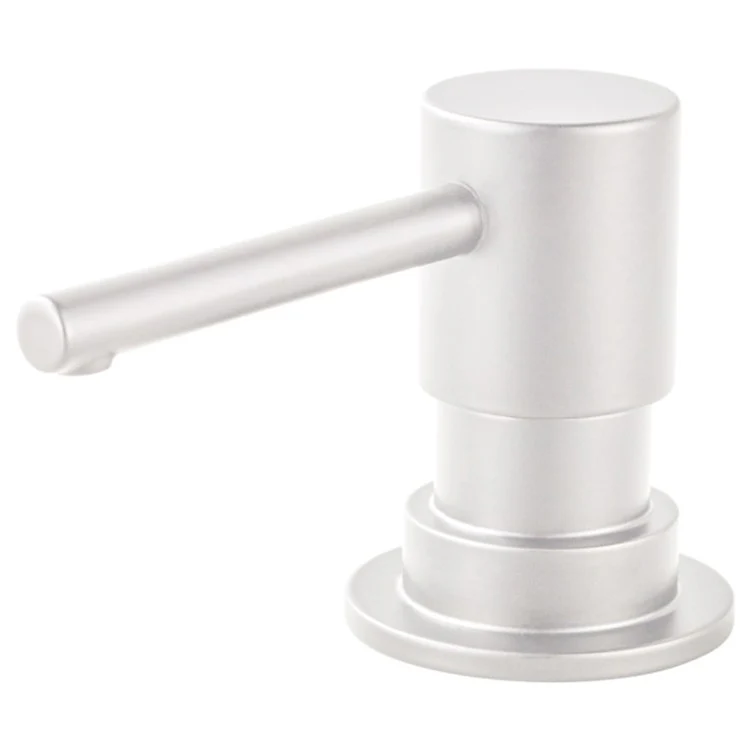 Soap Dispenser Solna Matte White Deck Mount Plastic Brass Pump - Frankwebs