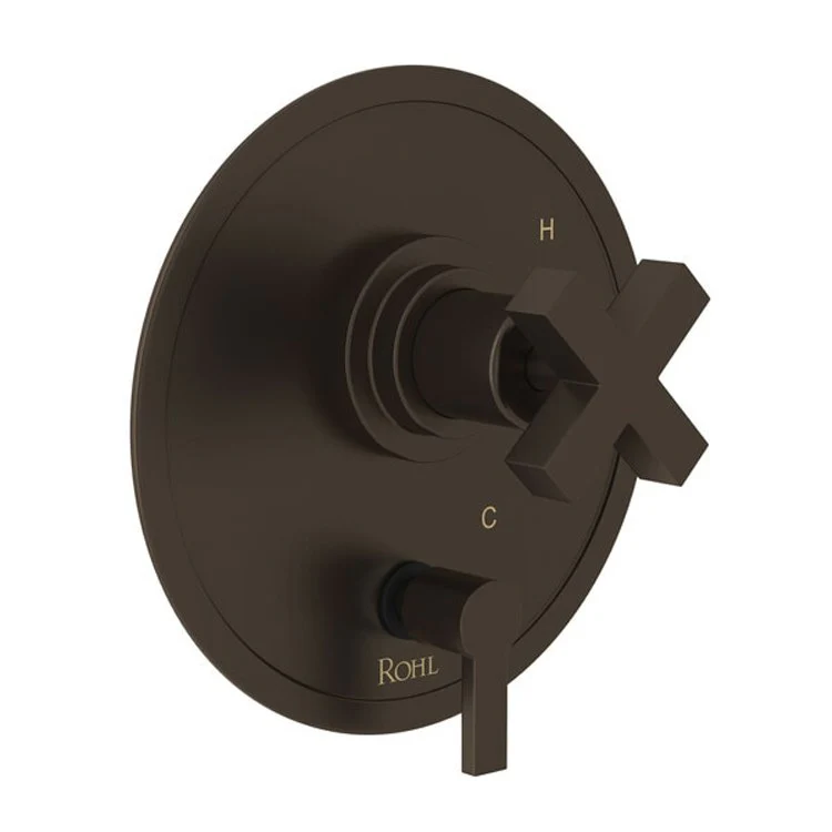 Pressure Balance Valve Trim Lombardia with Diverter 1 Cross Handle Matte Black 5.5 Gallons per Minute - Frankwebs