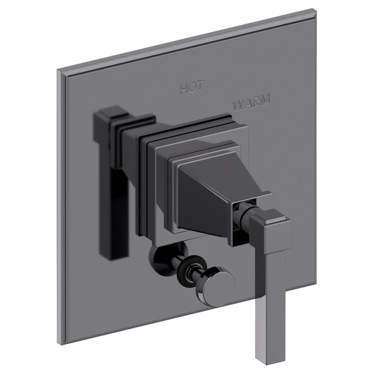 Pressure Balance Valve Trim Malvina Square with Diverter 1 Lever Antique Copper ADA Depth 4 Inch - Frankwebs