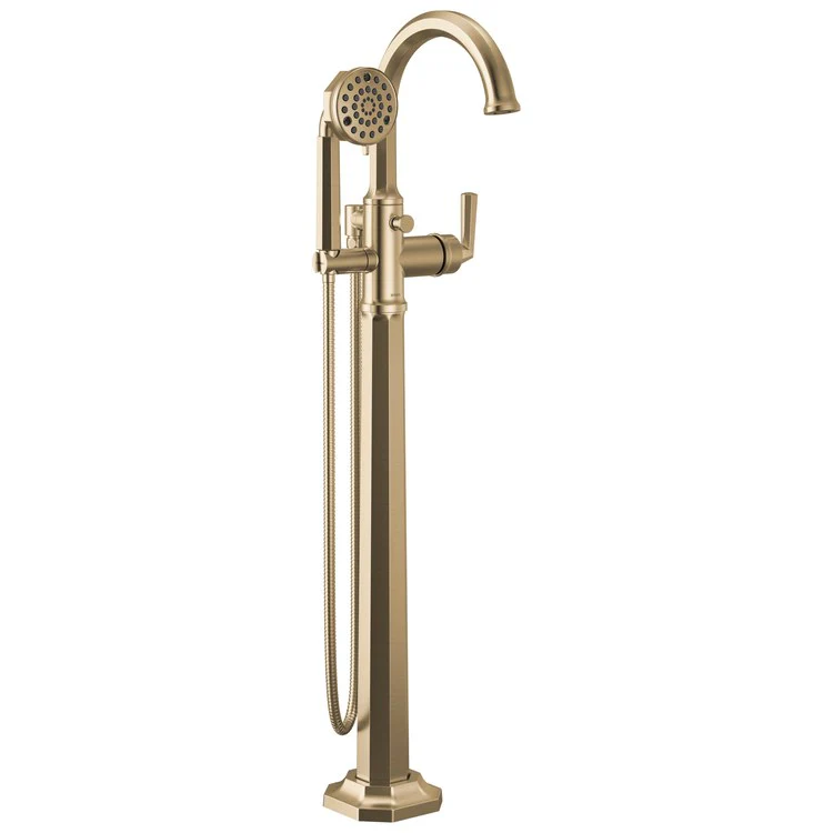 Tub Filler Trim Beauclere Freestanding Less Handle Brilliance Black Onyx WaterSense Round Single Function 15.5 Gallons per Minute - Frankwebs
