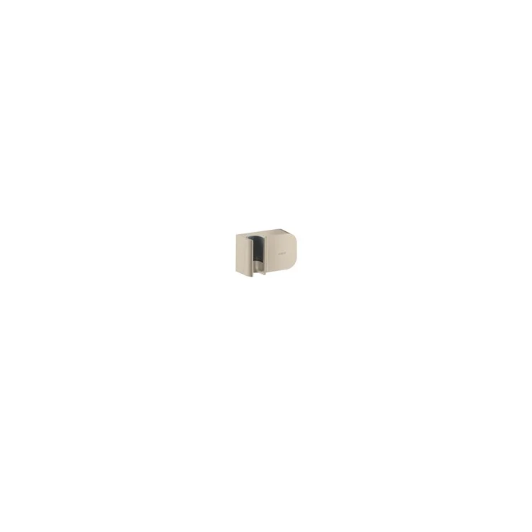 Handshower Holder One Wall Mount with Outlet Brushed Gold Optic Brass 1/2 Inch NPT for Hose with Cylindrical Nut - Frankwebs