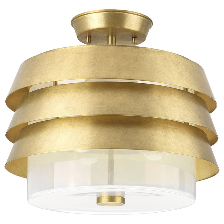 Sandbar Three-Light Convertible Semi-Flush Mount Ceiling Fixture/Pendant by Jeffery Alan Marks - Frankwebs