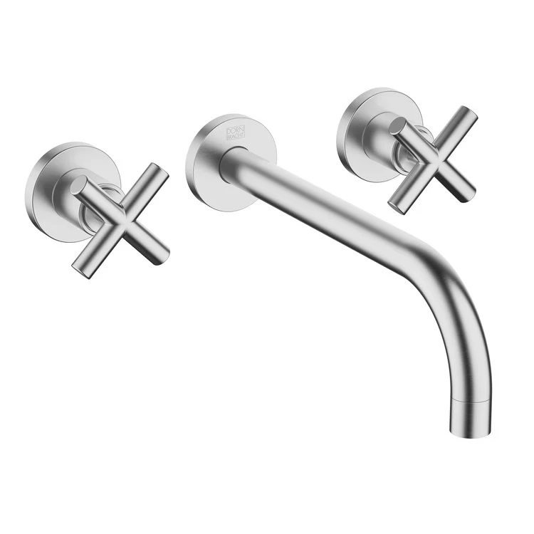 Lavatory Faucet TARA Wall Mount Mixer 2 Cross ADA WaterSense Chrome 1.2 Gallons per Minute Less Drain 3 Hole - Frankwebs