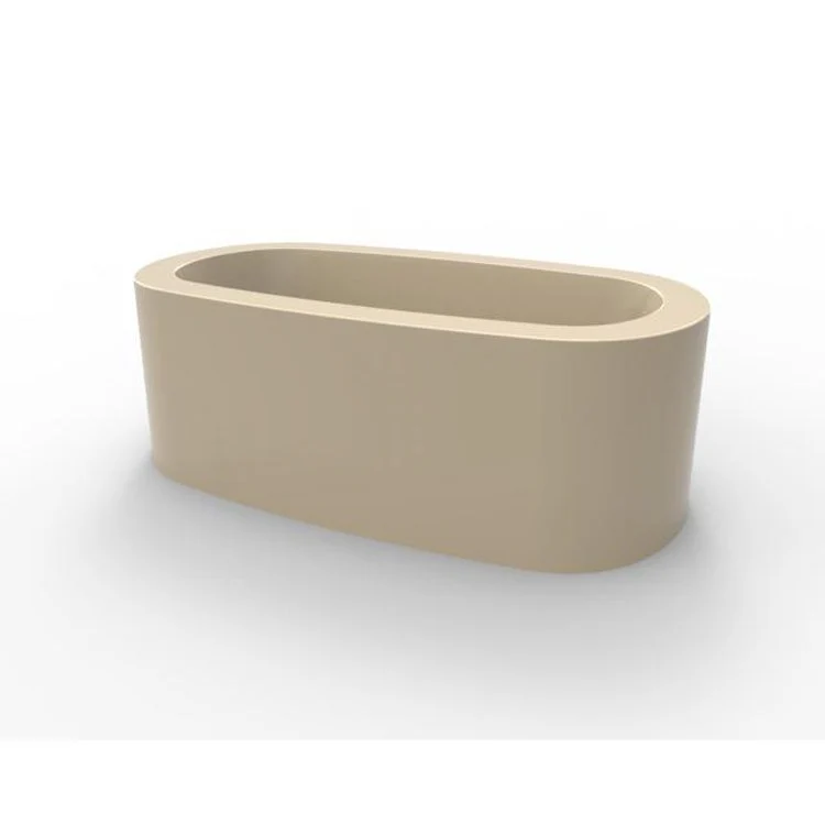 Soaking Tub Designer Collection Rodin 72 x 38 Inch Freestanding Tub Only Center Biscuit Acrylic - Frankwebs