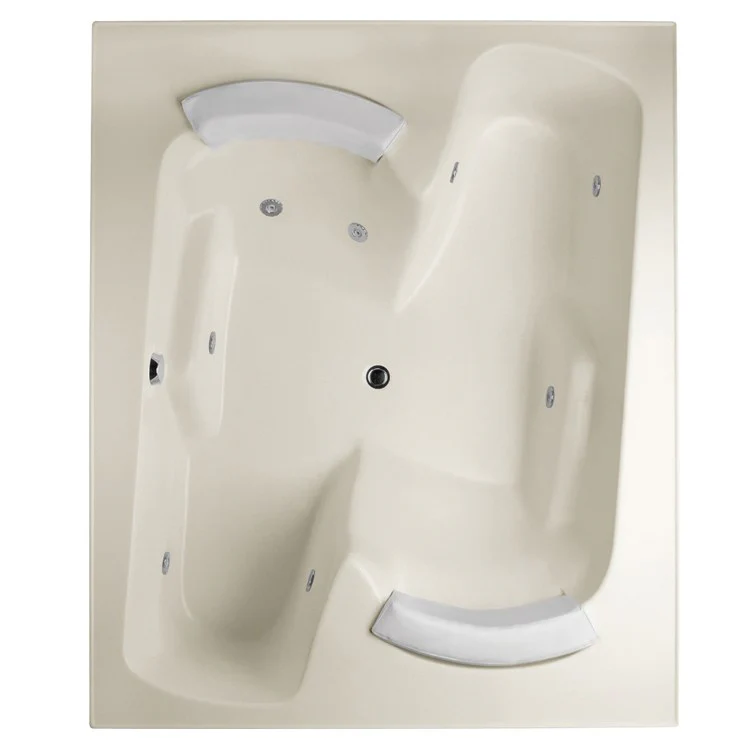 Combination Tub Designer Collection Penthouse 72 x 60 x 20 Inch Drop-In White Rectangle - Frankwebs