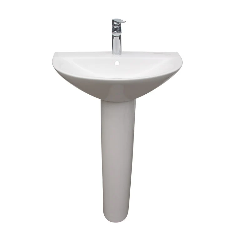 Pedestal Lavatory Morning 650 White Center Round - Frankwebs