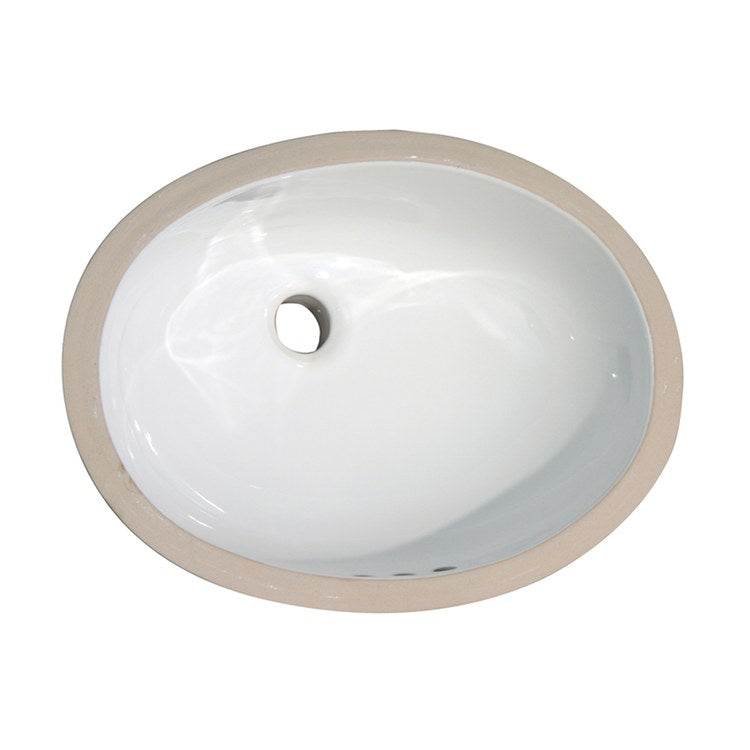 Lavatory Sink Rosa 500 Undercounter 19-1/2 x 16-3/8 Inch Oval White - Frankwebs